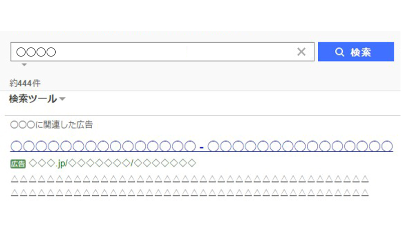 検索連動型広告掲載イメージ